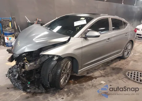 2018 Hyundai Elantra Sport z USA, uszkodzony, nr VIN KMHD04LB0JU705246